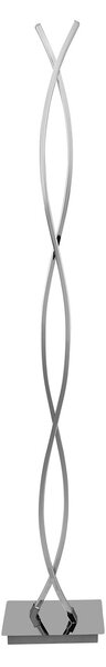 Piantana Moderna Lasana 2 Acciaio Cromo Luce Led Integrato 36W