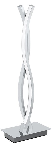 Lampada Da Tavolo Moderna Lasana 2 Acciaio Cromo 2 Luci Led Integrato 5,5W