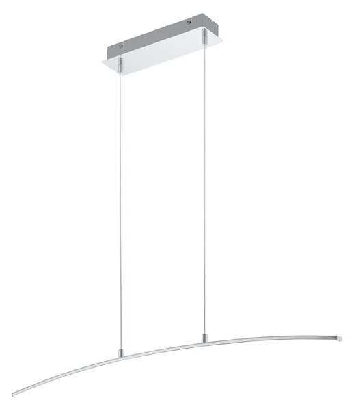 Lampadario A Sospensione Moderno Lasana Alluminio Cromo 1 Luce Led 15W 1800Lm