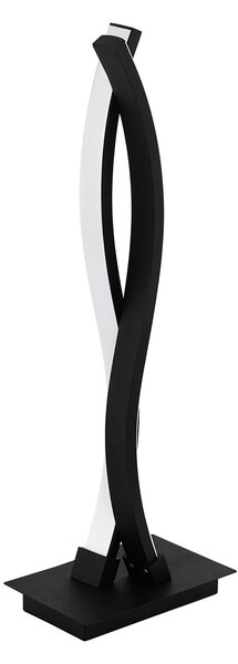 Lampada Da Tavolo Moderna Lasana 3 Acciaio Nero Luce Led Integrato 11,5W