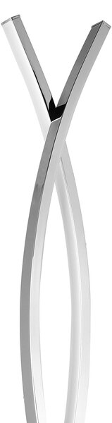 Piantana Moderna Lasana 2 Acciaio Cromo Luce Led Integrato 36W