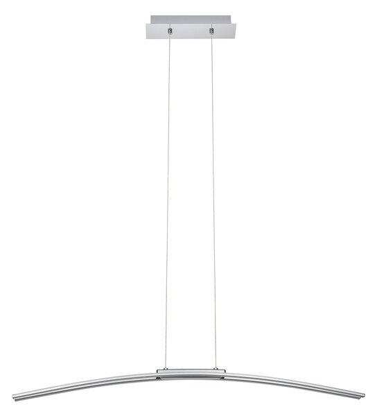 Lampadario A Sospensione Moderno Lasana Alluminio Cromo 1 Luce Led 30W 3500Lm