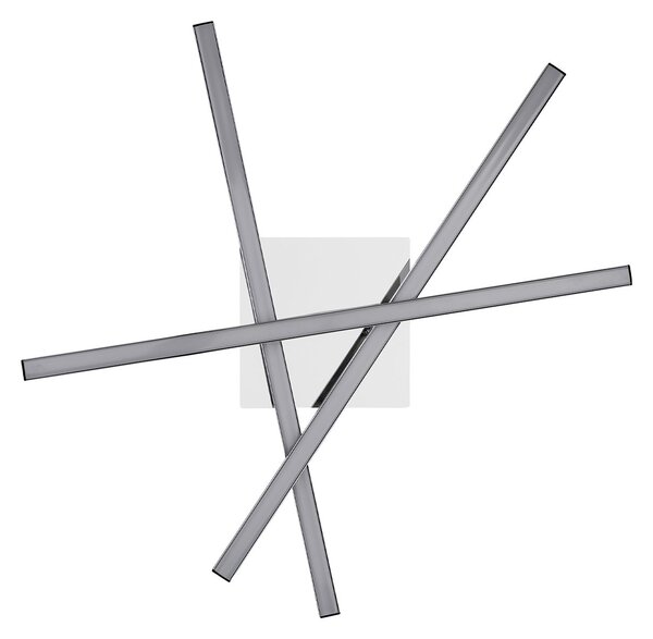 Plafoniera Moderna Lasana 1 Acciaio Cromo 3 Luci Led Integrato 3,5W