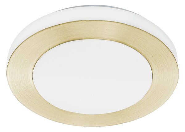 Plafoniera Moderna Led Carpi Acciaio Ottone Spazzolato 3 Luci Led Integrato 3,6W