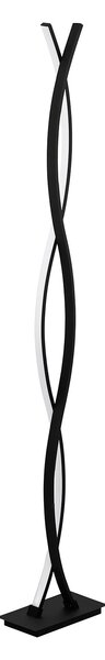 Piantana Moderna Lasana 3 Acciaio Nero Luce Led Integrato 36W