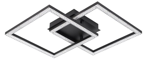 Plafoniera Moderna Lejias Acciaio Nero Luce Led Integrato 21W