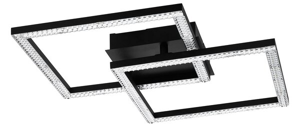 Plafoniera Moderna Lejias Acciaio Nero Luce Led Integrato 21W