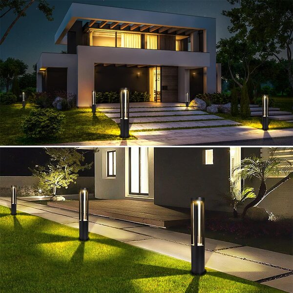 Lampioncino Led Mandir 15W Nero 60cm IP65 CCT temperatura colore regolabile Wisdom