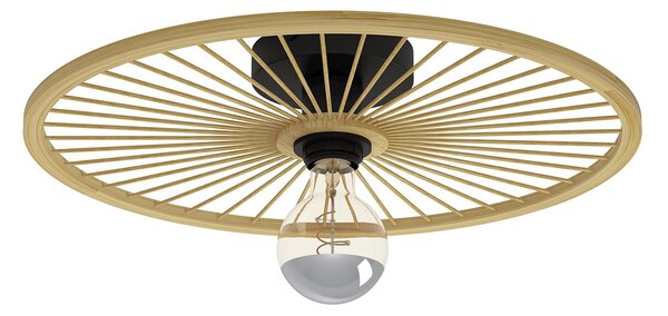 Plafoniera Vintage Leominster Acciaio Nero 1 Luce E27