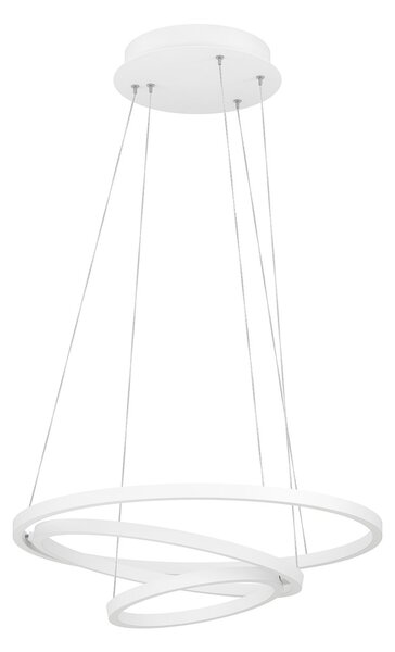 Lampadario A Sospensione Moderno Lobinero-Z Alluminio Bianco 1 Luce Led 43,2W