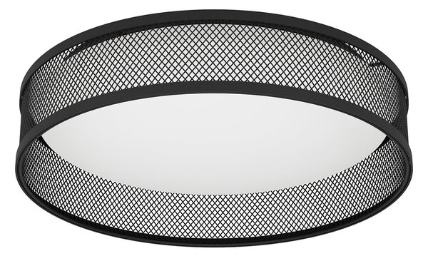 Plafoniera Contemporanea Luppineria Acciaio Nero Luce Led Integrato 20W
