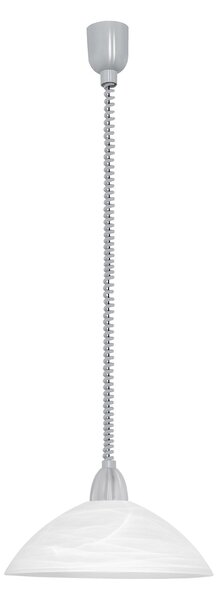 Sospensione Moderna Lord 2 Policarbonato Grigio Nichel Vetro 1 Luce E27