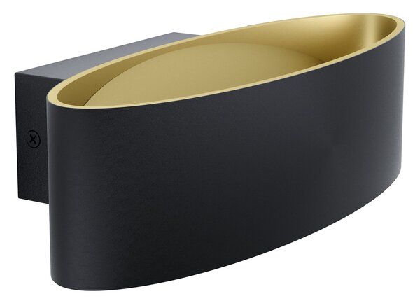 Applique Minimal Maccacari Alluminio Nero Luce Led Integrato 10W