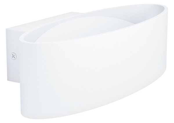 Applique Minimal Maccacari Alluminio Bianco Luce Led Integrato 10W