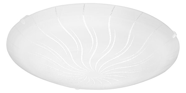 Plafoniera Contemporanea Margitta 1 Acciaio Bianco 3 Luci Led 3,6W