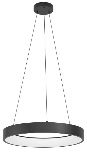 Lampadario A Sospensione Contemporaneo Marghera-Z Acciaio Nero 4 Luci Led 6,5W