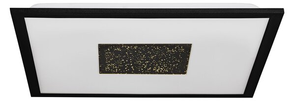 Plafoniera Contemporanea Marmorata Alluminio Nero Luce Led Integrato 19W