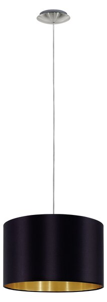 Lampadario A Sospensione Contemporaneo Maserlo Acciaio Nichel Oro 1 Luce E27