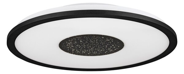 Plafoniera Contemporanea Marmorata Alluminio Nero Luce Led Integrato 18W