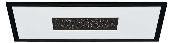 Plafoniera Contemporanea Marmorata Alluminio Nero Luce Led Integrato 17W