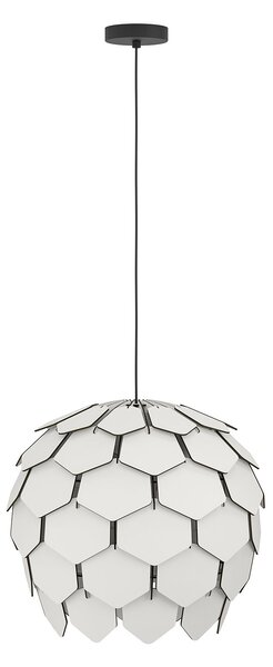 Lampadario A Sospensione Moderno Mattanza Acciaio Nero Legno 1 Luce E27