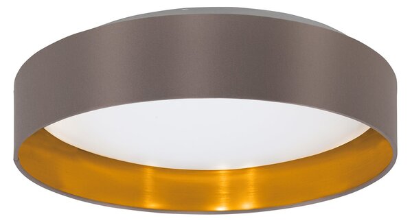 Plafoniera Contemporanea Maserlo 2 Policarbonato Bianco Luce Led Integrato