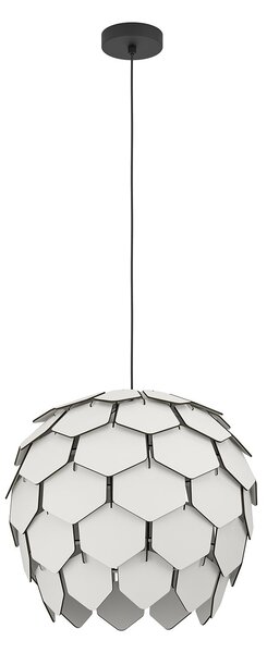 Lampadario A Sospensione Moderno Mattanza Acciaio Nero Legno 1 Luce E27