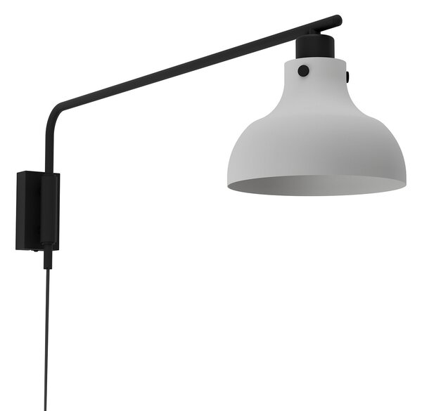 Applique Vintage Matlock Acciaio Grigio 1 Luce E27