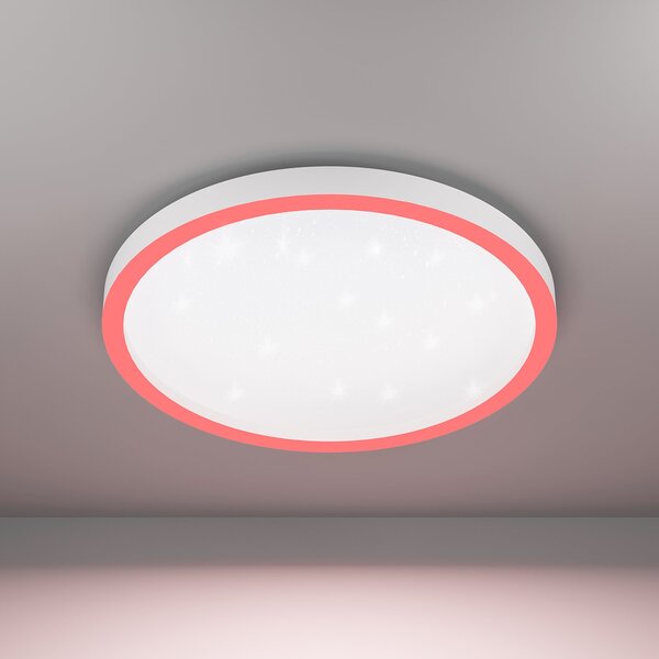 Plafoniera Moderna Montemorelos-Z Alluminio Bianco Luce Led Integrato 34,5W