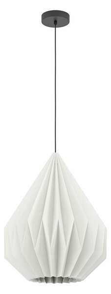 Lampadario A Sospensione Vintage Minting Acciaio Nero Bianco 1 Luce E27