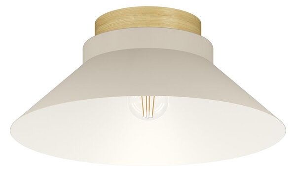Plafoniera Minimal Moharras Legno Marrone 1 Luce E27