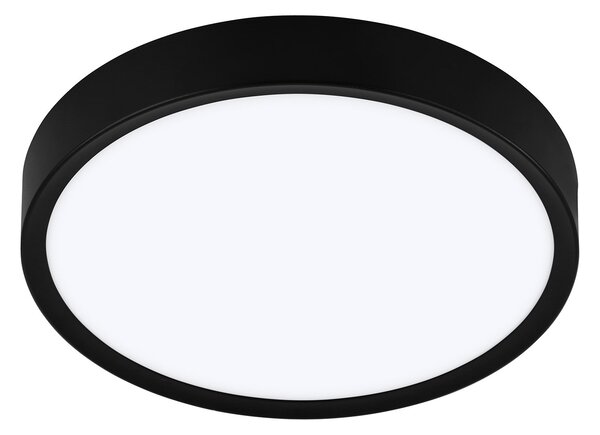 Plafoniera Contemporanea Musurita Policarbonato Nero Luce Led Integrato 14,6W