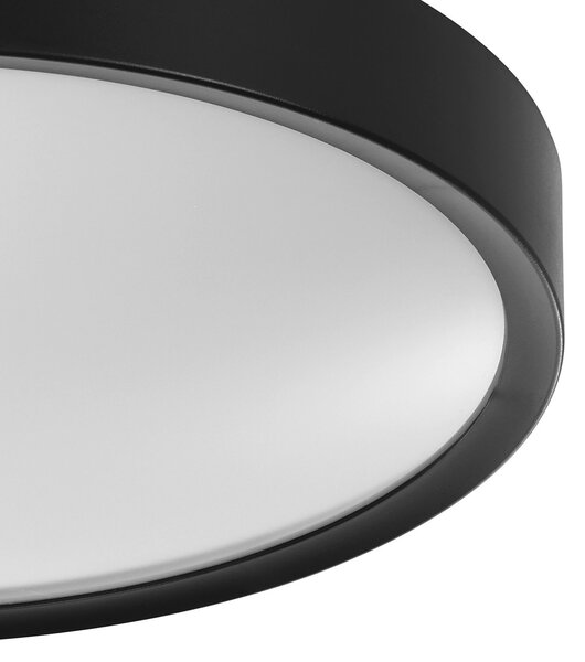 Plafoniera Contemporanea Musurita Policarbonato Nero 6 Luci Led Integrato 5,5W