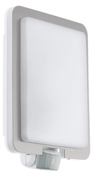 Applique Esterno Classica Mussotto Acciaio E Policarbonato Bianco Led