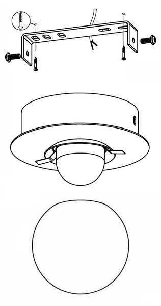 Plafoniera Moderna Mosiano Acciaio Cromo 1 Luce Led Integrato 3,3W