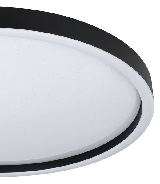 Plafoniera Moderna Montemorelos-Z Alluminio Nero Luce Led Integrato 34,5W