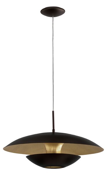 Lampadario A Sospensione Contemporaneo Nuvano Acciaio Marrone Oro 1 Luce E27
