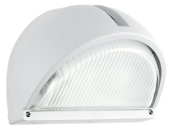 Applique Esterno Contemporanea Onja Alluminio Bianco Vetro 1 Luce E27