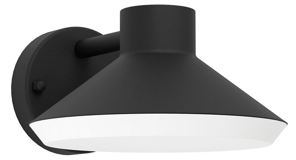 Applique Esterno Moderna Ninnarella Acciaio Nero Policarbonato Bianco Gu10