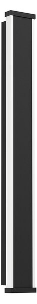 Applique Esterno Moderna Neviano Acciaio Nero Policarbonato Bianco Led 58Cm