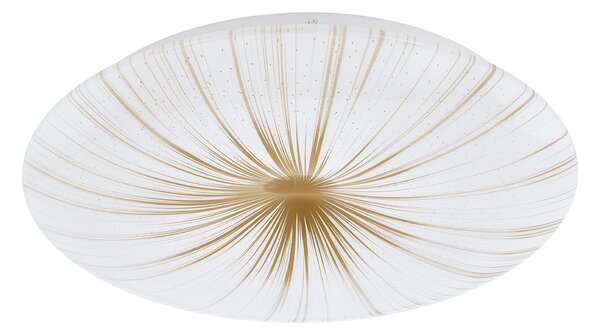 Plafoniera Contemporanea Nieves 1 Acciaio Bianco Luce Led Integrato 19,5W