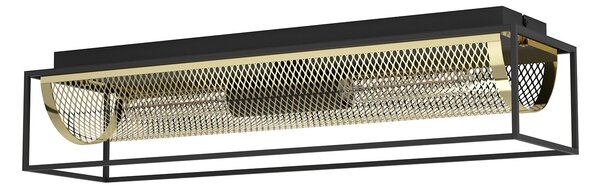 Plafoniera Vintage Nohales Acciaio Nero 2 Luci E27