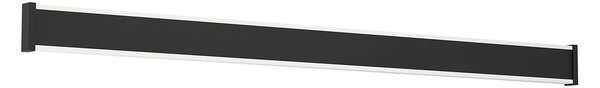 Applique Esterno Moderna Neviano Acciaio Nero Policarbonato Bianco Led 98Cm