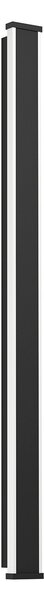 Applique Esterno Moderna Neviano Acciaio Nero Policarbonato Bianco Led 98Cm