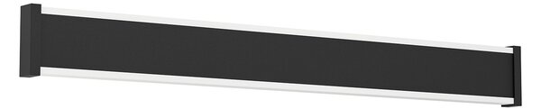 Applique Esterno Moderna Neviano Acciaio Nero Policarbonato Bianco Led 58Cm