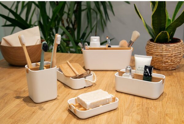 Organizzatore da bagno bianco Ecologic, 8,4 x 7,8 cm - Compactor