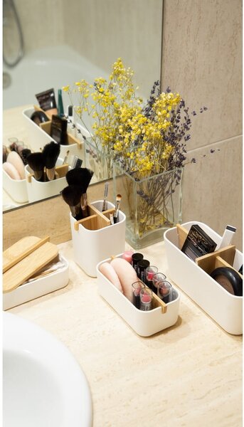Organizzatore da bagno bianco Ecologic, 8,4 x 7,8 cm - Compactor