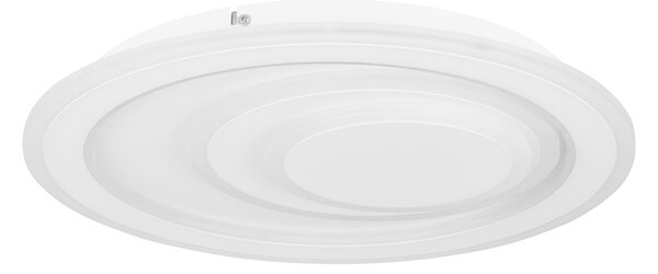 Plafoniera Contemporanea Palagiano 1 Acciaio Bianco Luce Led Integrato 14,7W