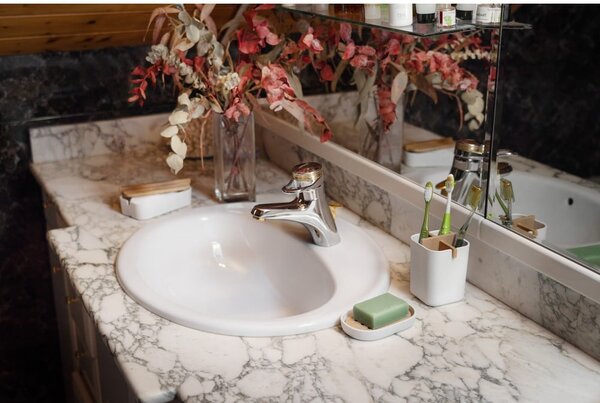 Organizzatore da bagno bianco Ecologic, 8,4 x 7,8 cm - Compactor