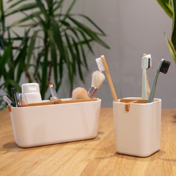 Organizzatore da bagno bianco Ecologic, 8,4 x 7,8 cm - Compactor